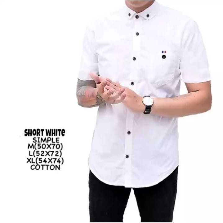 KEMEJA POLOS PENDEK KEMEJA PRIA KEMEJA ATASAN PRIA POLOS LENGAN PENDEK KEMEJA POLOS LENGAN PENDEK PO