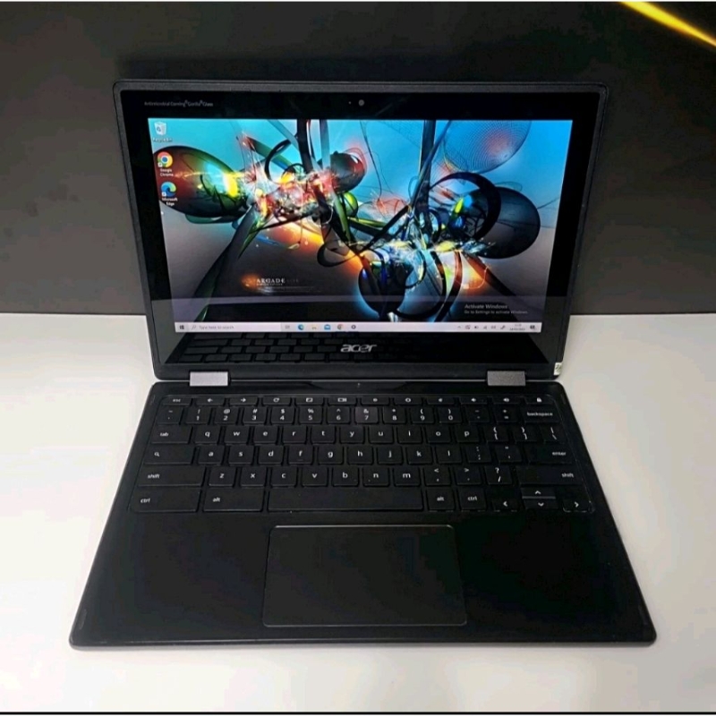 Laptop Acer R752TN Intel N4120 Touchscreen Flip  360 Dual camera Ram 4 GB  SSD Windows 10 Pro -Like 