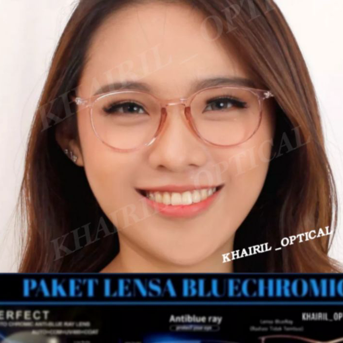 Terbaru | HJ6 | Kacamata Lentur 21471 (Muka Kecil ) Lensa Bluecromic | Kacamata Photocromic | Kacama