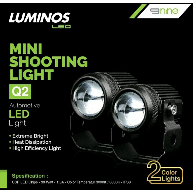 Lampu Tembak LED Luminos D2 Led Q2 Shooting Light Laser 2 Warna Nine Original Ori Asli Luminos nine