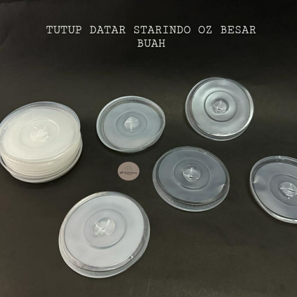1 PAK 50pc TUTUP Gelas DATAR Gelas 22Oz FLAT LID Gelas 16 Buah Starindo Tutup Gelas Datar 22 oz sip 