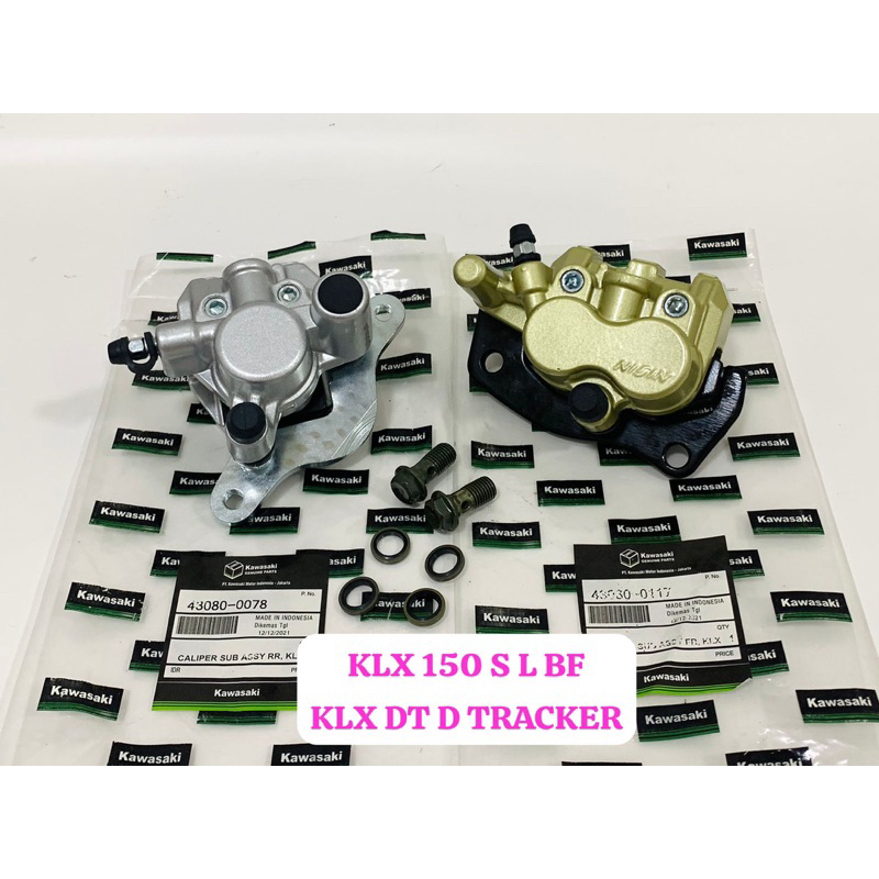 KALIPER CAKRAM PALA BABI DEPAN BELAKANG KLX 150 S L BF DT D TRACKER TREKER KAWASAKI ORI NISSIN 1SET 