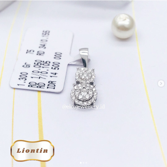 Elco Jewellery - Liontin Berlian Eropa F Vvs | LBRT-00086SH Berkualitas dan Bergaransi