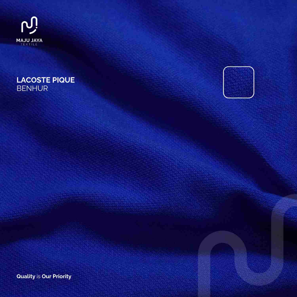 MAJU JAYA TEXTILE - Kain Lacoste Pique Carded 20s 45" / Bahan Kaos Kerah Lacoste Pique Carded 20s 45