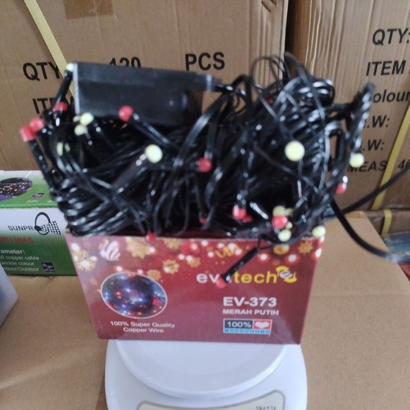 Evrydaygift Lampu Tumlr 10M Merah Putih / Lampu Natal 100Lampu 10M