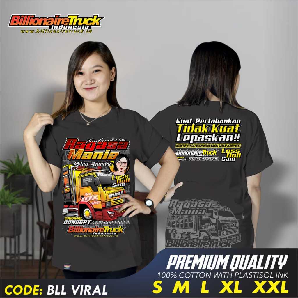 Kaos truck Ragasa mania driver oleng baju truk ragasa  kaos billionaire ori