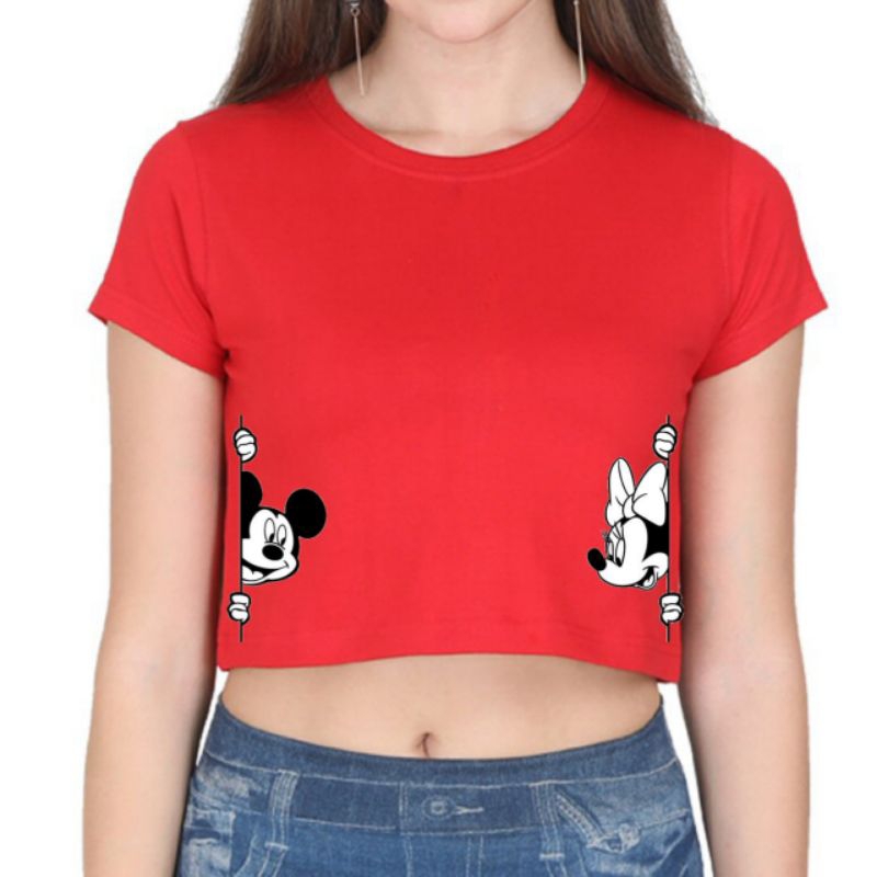 N2-KROPTOP MICKEYMOUSE BAJU KROP CEWEK MICKEYMOUSE