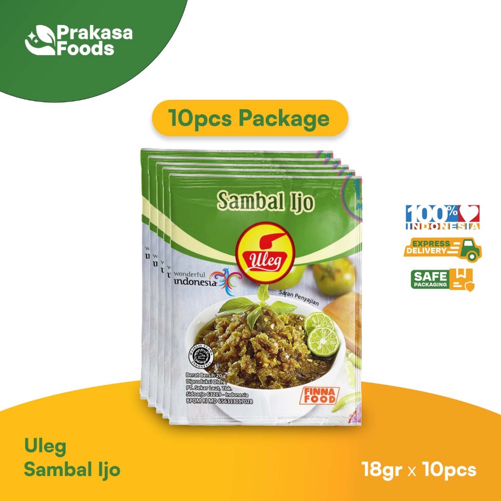

Uleg Sambal Ijo Sachet Isi 10 180gr