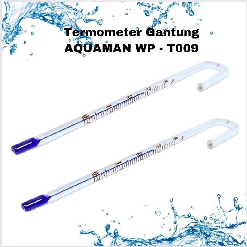 Termometer AQUAMAN WP T009 Alat Pengukur Suhu Air Termometer Gantung Aquarium