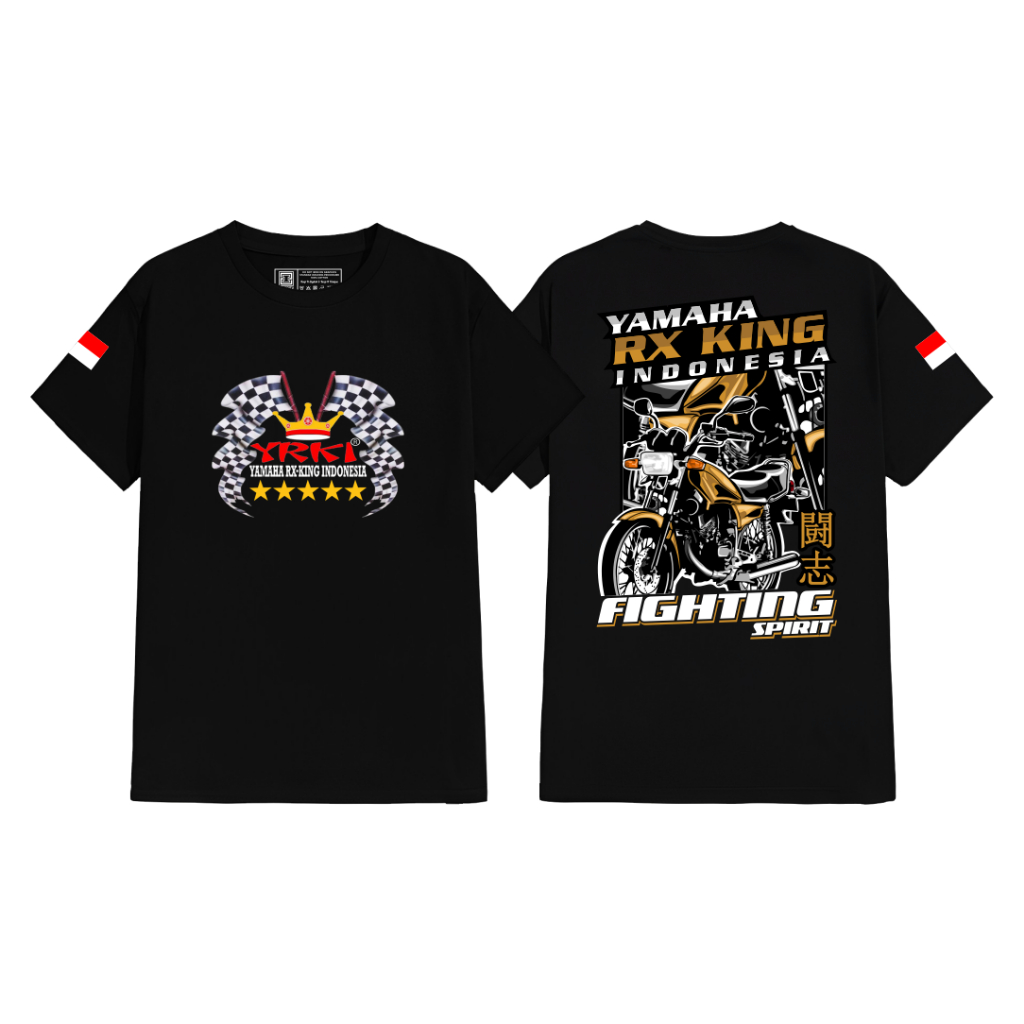 Baju Kaos Pria / Kaos Rx King / Kaos Yamaha  / Kaos Yrki Yamaha RX King Fighting Spirit - Kaos Lenga