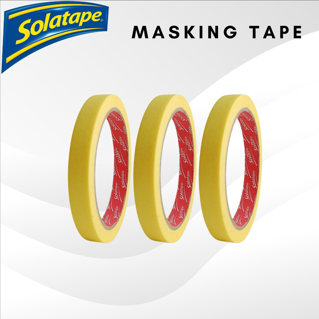 

Lakban Kertas Kecil | Masking Tape Solatape | 12mm x 20meter