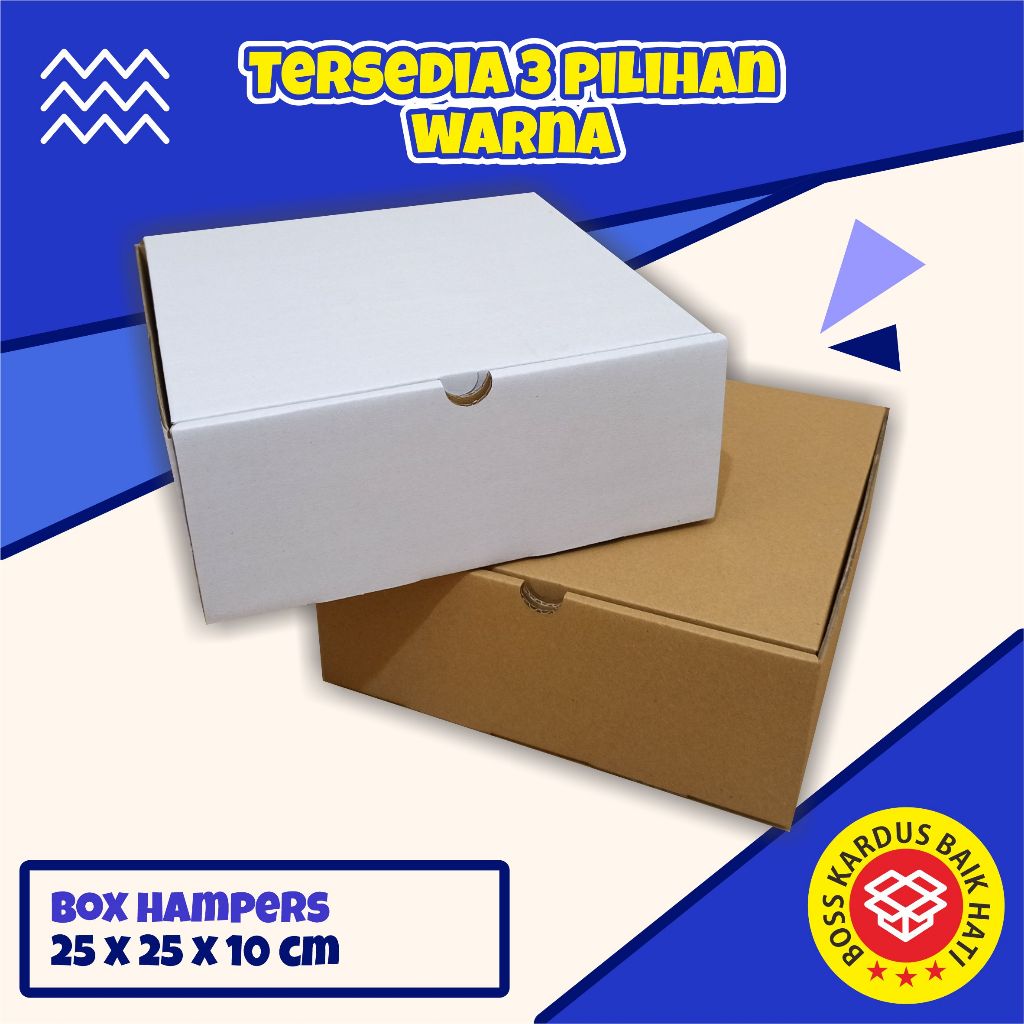 

Kardus Box Hampers Die Cut ukuran 25x25x10 cm