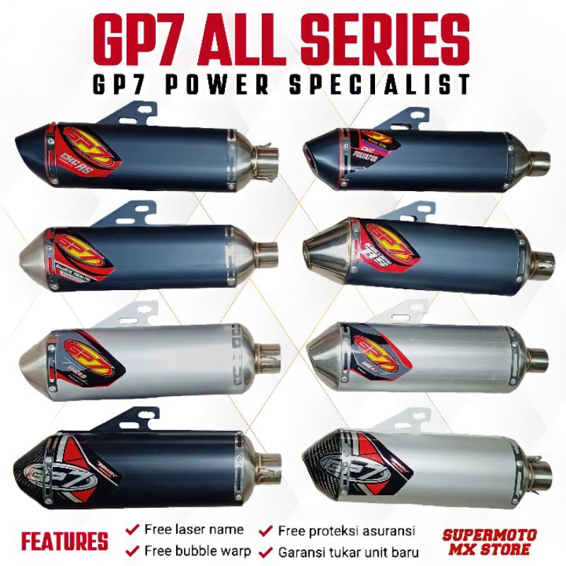 KNALPOT GP7 TEKKEN BLACK END CAP KLX CRF WR155