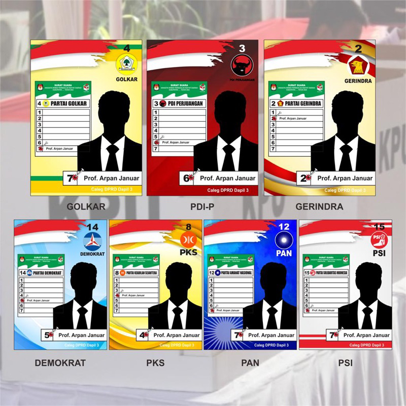 Banner / Spanduk / MMT Caleg / Pileg