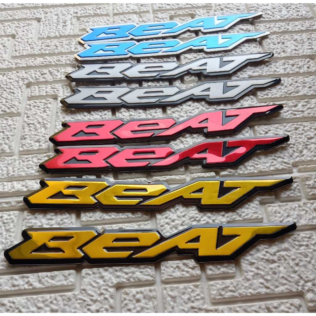 EMBLEM BEAT TIMBUL LOGO BEAT BUKAN STIKE ATAU STICKER TIMBUL MOTOR EMBLEM LOGO BEAT 3D TIMBUL EMBLEM