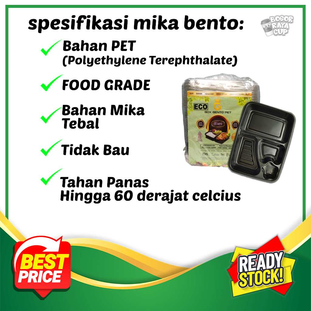 HJK [1 PACK ISI 50 SET] MIKA BENTO SEKAT 4+TUTUP/BOX HOKBEN BINTANG/MIKA HOKBEN
