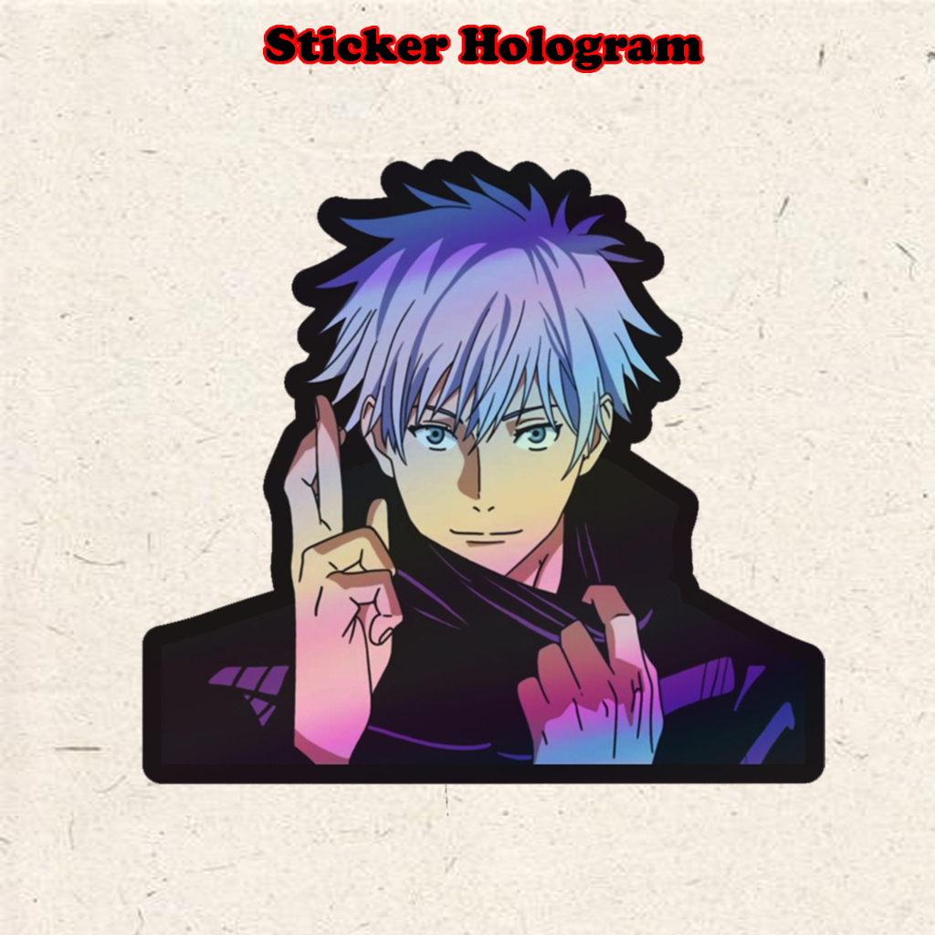 

Stiker Hologram Anime GOJO SOTARU Jujutsu kaisen ukuran 8 cm