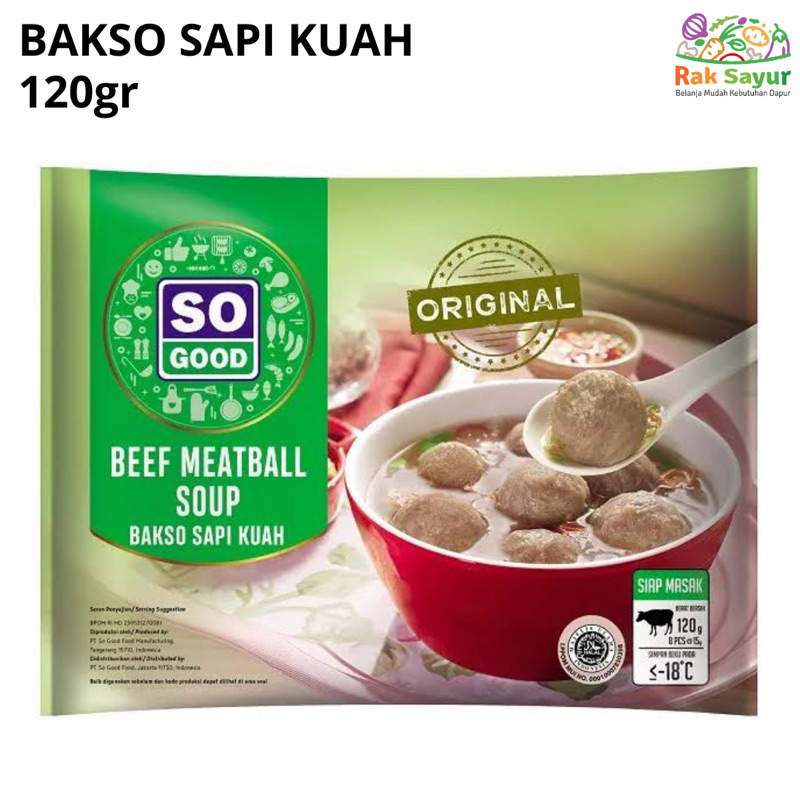 

Bakso Sapi Kuah 120gr So Good Frozen Food Rak Sayur Padang