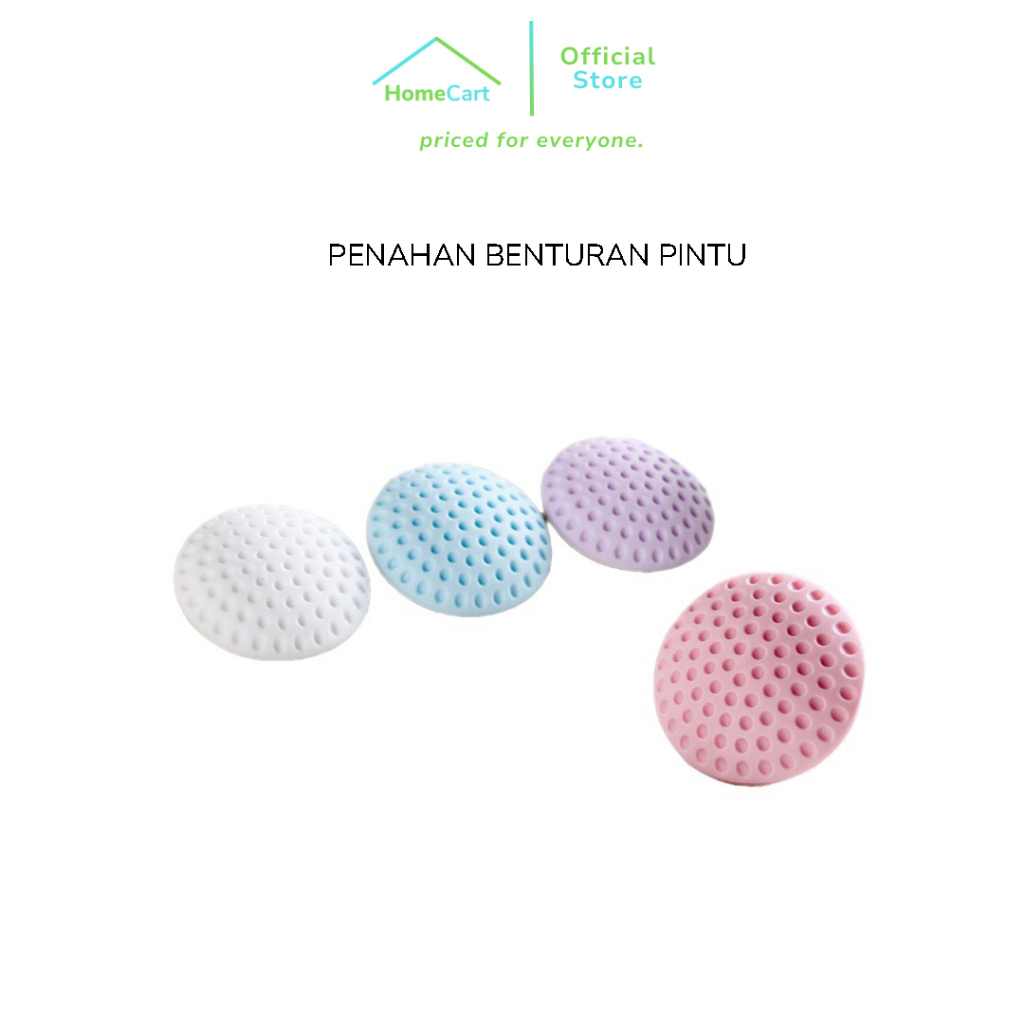 Homecart Ganjelan Tempel Penahan Pelindung Benturan Bantalan Pintu Dan Engsel Dinding Bulat Silikon