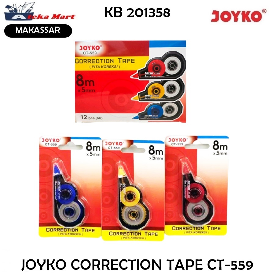 

[BOX/12PCS] JOYKO CORRECTION TAPE CT-559
