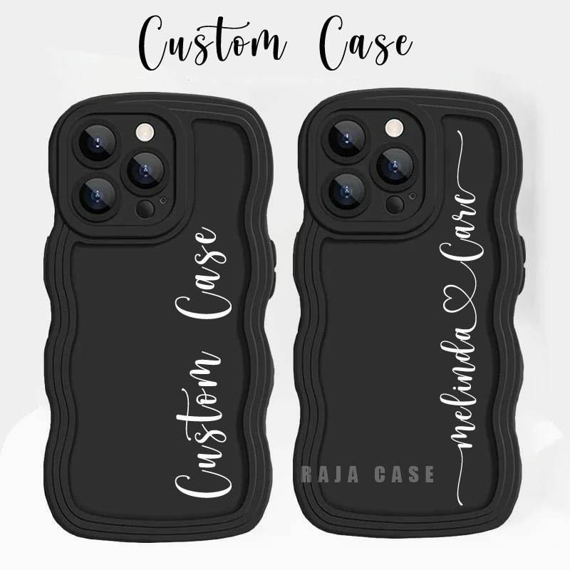 Custom Nama Gelombang [For Oppo/Vivo/Realme/Xiaomi/Iphone/Samsung/Infinix/] Case Hp Custom - Custom 