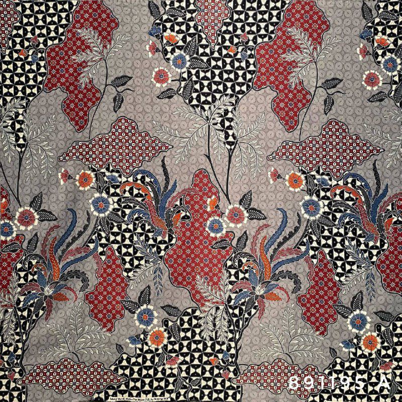 Kain Batik kemeja dress sanjit segaraman Mojang MB warna Silver / Grey by Batik Heritage