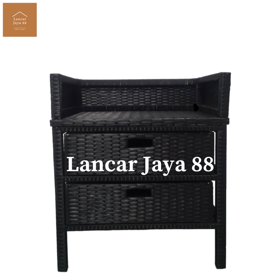 Lemari Laci Rotan Sintetis 2 Laci