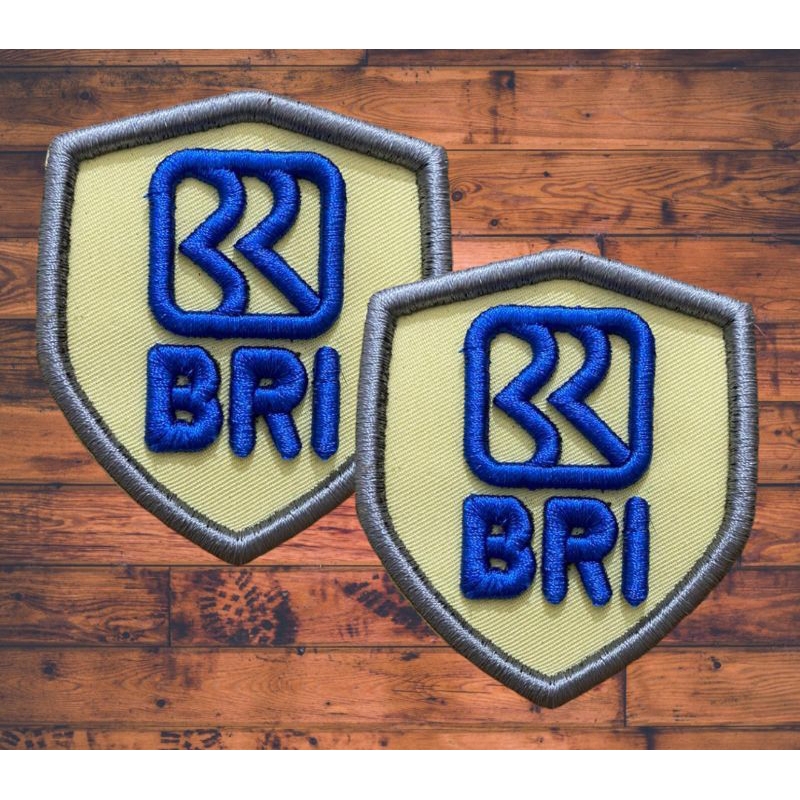 bordir logo BRI timbul - logo timbul BRI satpam security