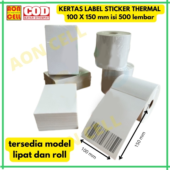 

Label Thermal Sticker Kertas Resi 100 x 150 100x150 Roll Barcode A6 Stiker