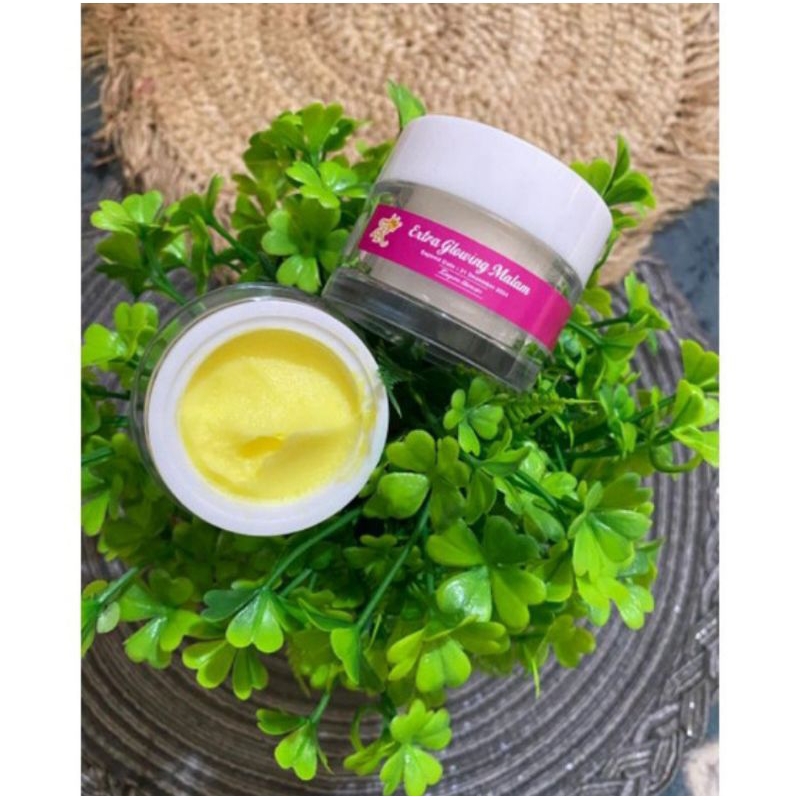 Extra glowing malam Krim glowing pemutih wajah Siang dan malam hari Day 2 in 1 Cream Pemutih wajah S
