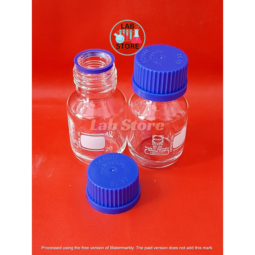 Botol Laboratory 50ml / Botol Laboratorium 50ml / Botol Sampel 50ml Schott DURAN