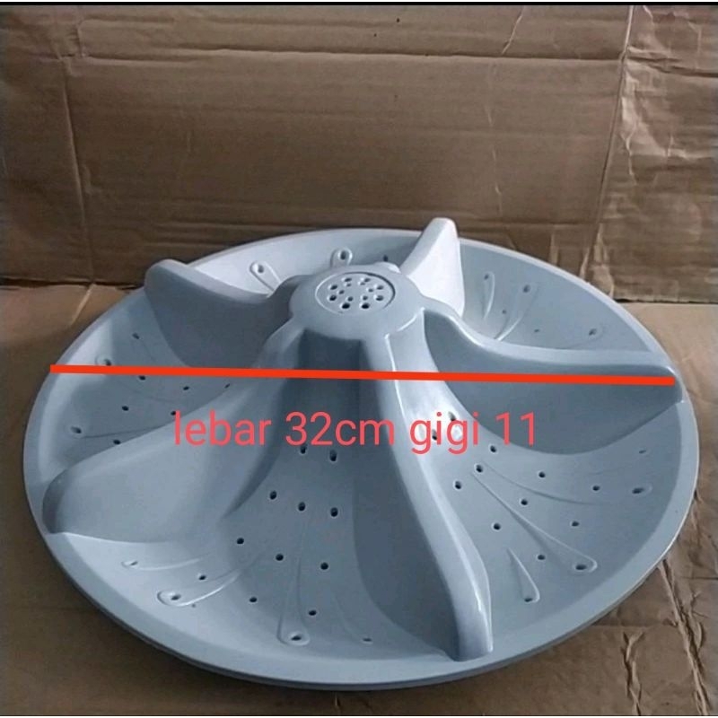 Pulsator mesin cuci  sanyo AQua ASW 89 ASW 89XTF lebar 32cm gigi 11