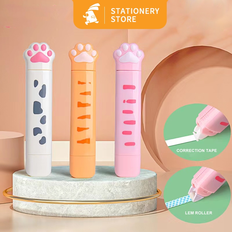 

2 in 1 Rabbit StationeryTIP EX KERTAS /Rlloer Lem-Rabbit Stationery