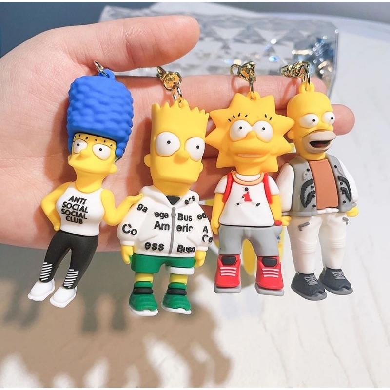 TANPA STRAP YA GANTUNGAN KUNCI KARET Premium KARAKTER SIMSONP Ganci Koleksi Souvenir Hiasan Tas Wani