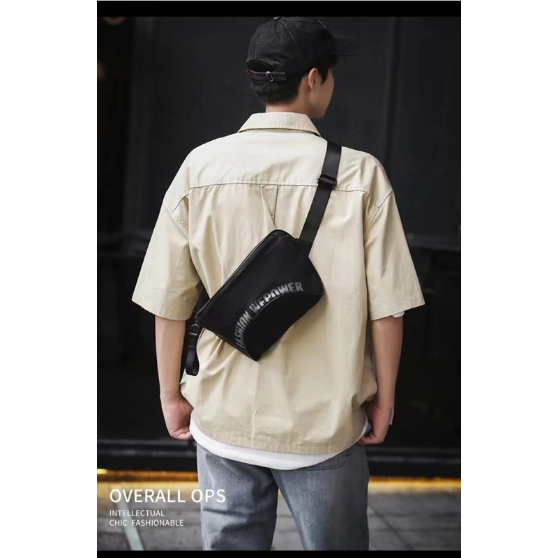 [WE POWER] 855 - Chest bag pria / tas dada pria, terdapat banyak ruang.