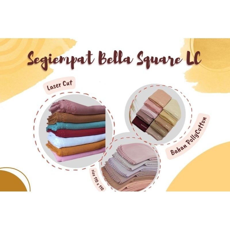 Hijab Segi Empat Bella Square Jilbab Segi Empat Laser Cut