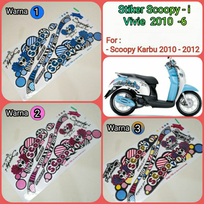 Sticker / Stiker striping SCOOPY-I 2010 - 6 / SCOOPY-I VIVIE THAILAND