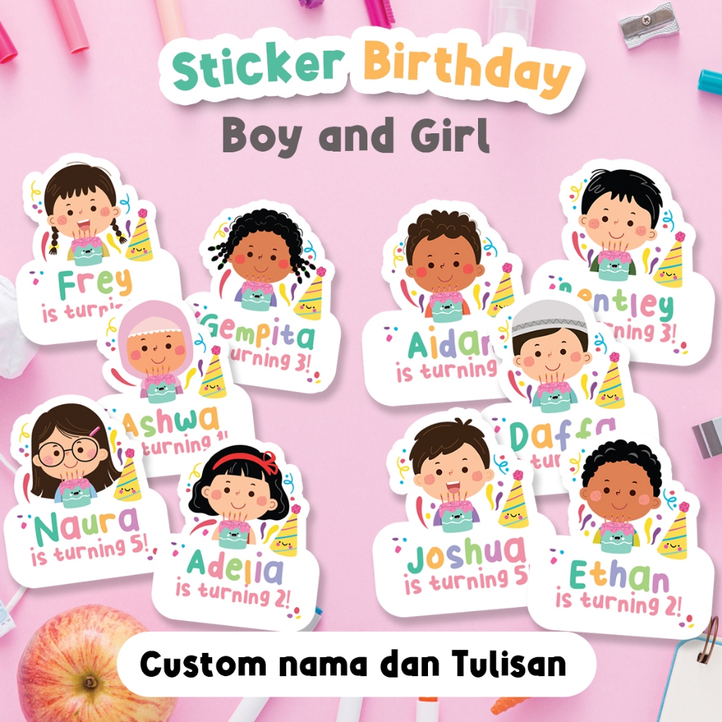 

Sticker Ulang Tahun Anak Sticker Bento Birthday Sticker Anak souvenir