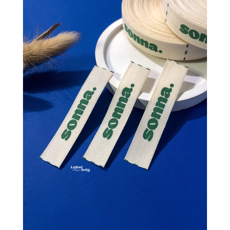 

100Pcs Label Pakaian, Hijab, & Totebag / Label Katun Halus 1,3Cm / 1,5Cm