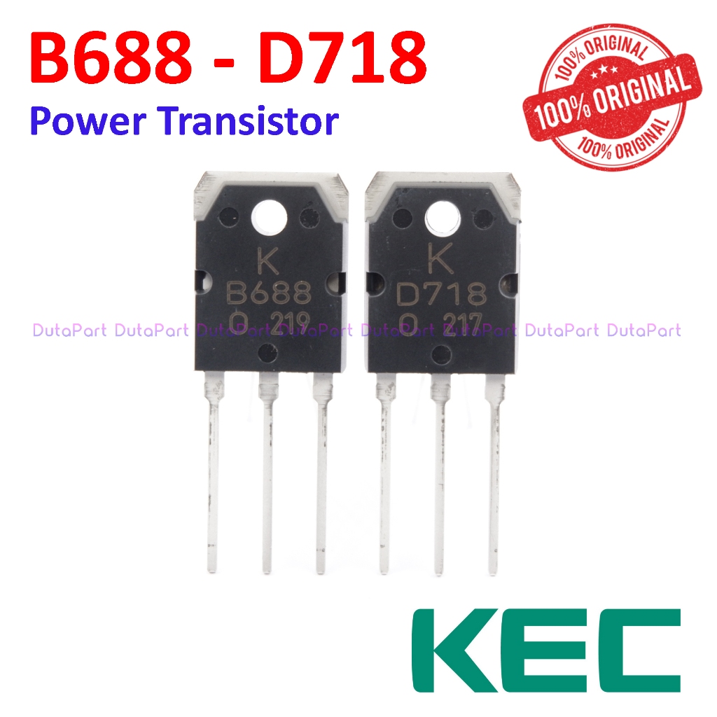B688 D718 ORIGINAL KEC KOREA Power Transistor B 688 PNP D 718 NPN