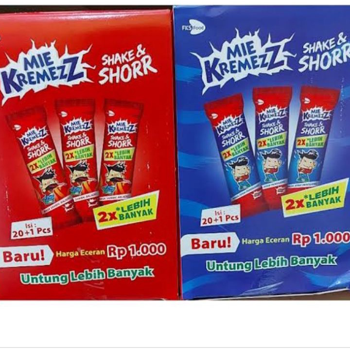 

YQXM1137 Stok terbaru Mie KremezZ Shake @ Shorr 16 gr x 21 Pcs