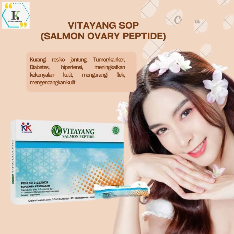 

Vitayang SOP Salmon Ovary Peptide KK indonesia original |suplemen kecantikan wajah glowing mengatasi flek kerutan penuaan dini