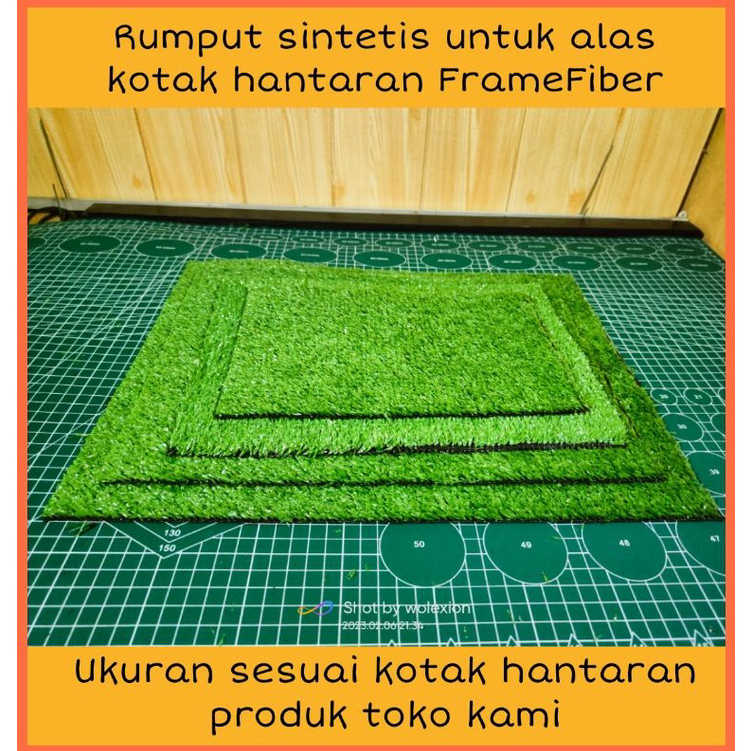 Sellersepaket rumput sintetis buat alas kotak hantaran framefiber°