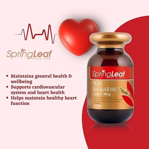 Springleaf/spring Leaf Wild Red Krill Oil Complex 700mg 60 Capsules Made in australia