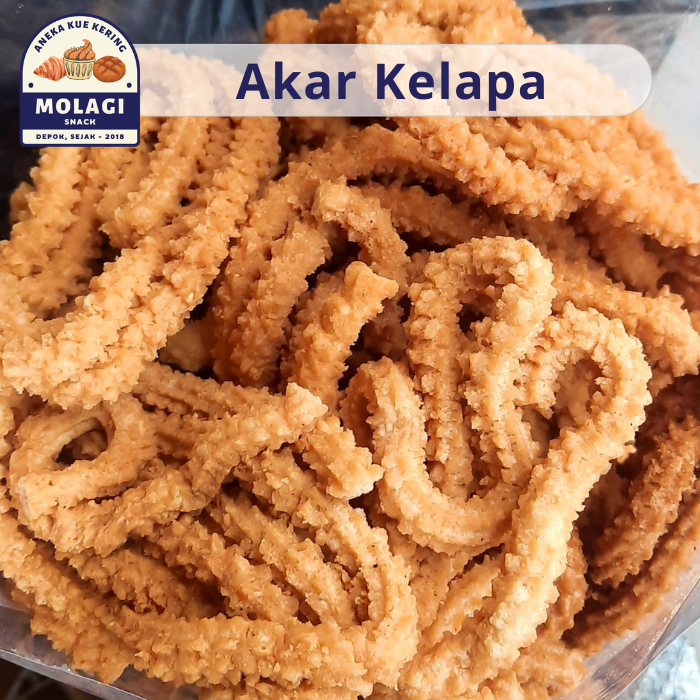 

Kue Akar Kelapa Manis Khas Jakarta 250 Gram - Molagi Snack