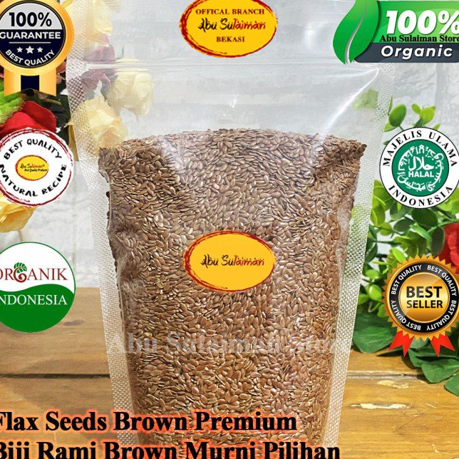 

XCVH1965 Terlaku.../ FLAXSEED BROWN 1 Kg / BIJI RAMI 1 KG Flax seeds Coklat / Biji Rami Premium / BROWN FLAX SEEDS IMPORT