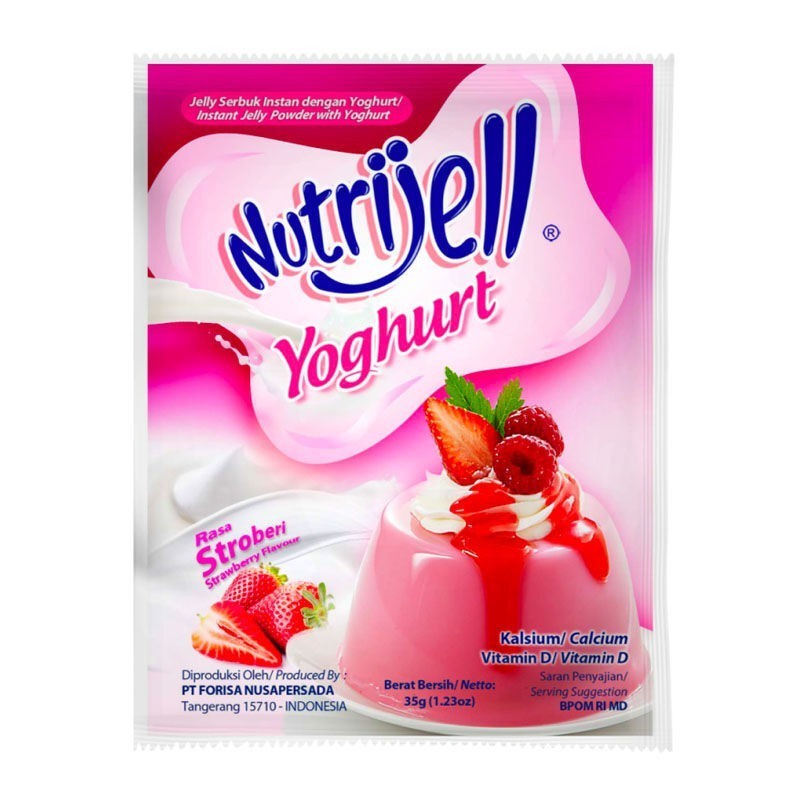 

NUTRIJELL YOGHURT STRAWBERRY 35GR X 1 SACHET COCOK U/ DESSERT