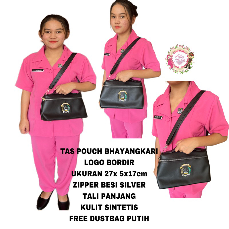 [TDK BSA COD] TAS POUCH BHAYANGKARI LOGO BORDIR