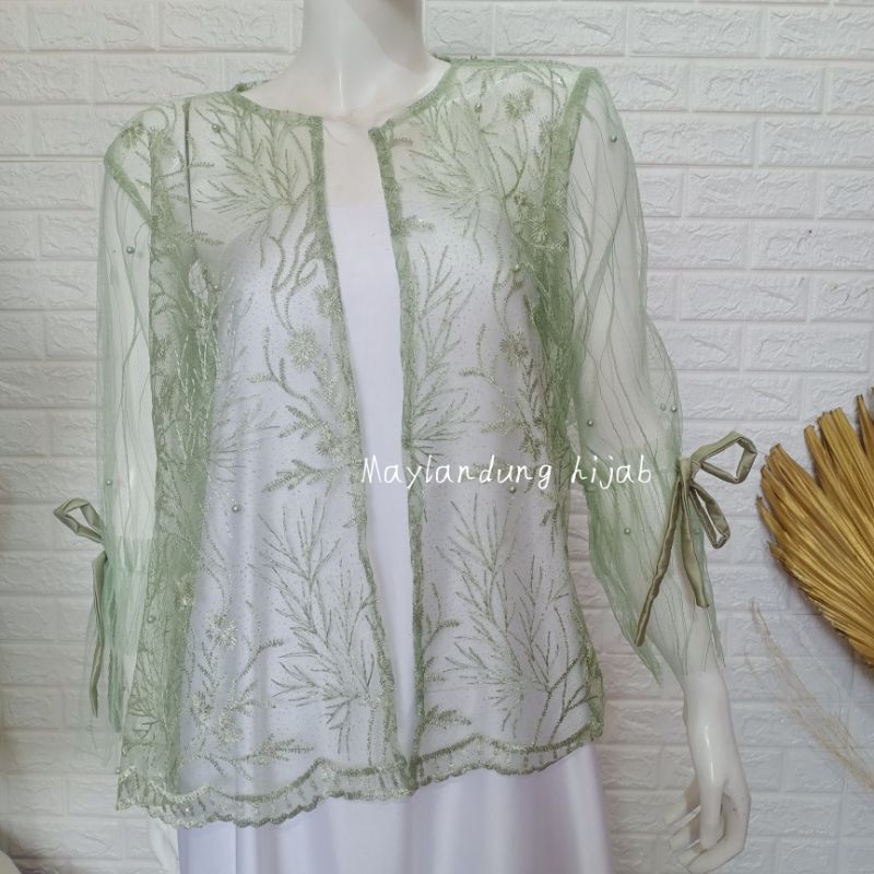 Aisya outer tile pearl - outer tile kondangan