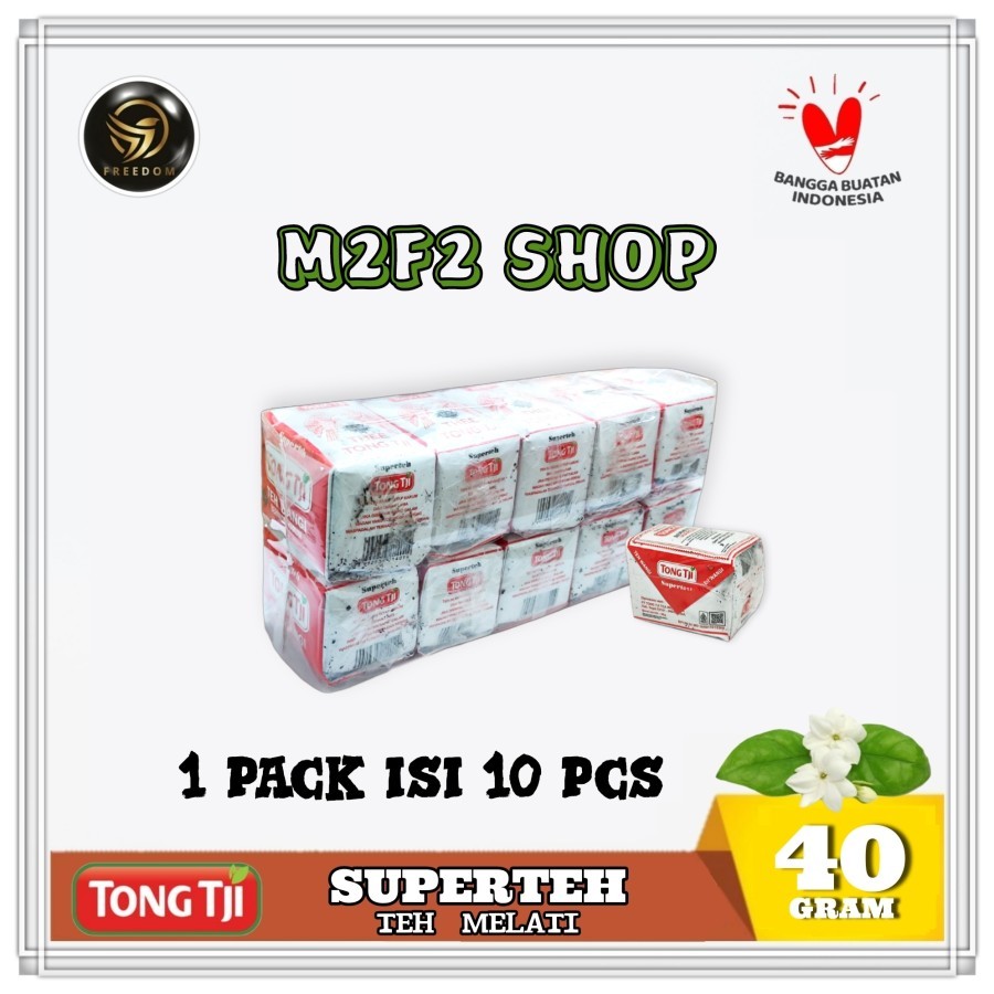 

Teh Bubuk Tong Tji SUPER TEA Jasmine Teh Melati - 40 gr (Kemasan 10 Pcs)